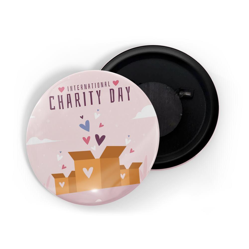 dhcrafts Fridge Magnet Pink Charity Day Glossy Finish Design Pack of 1