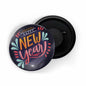 dhcrafts Fridge Magnet Multicolor New Year Glossy Finish Design Pack of 1