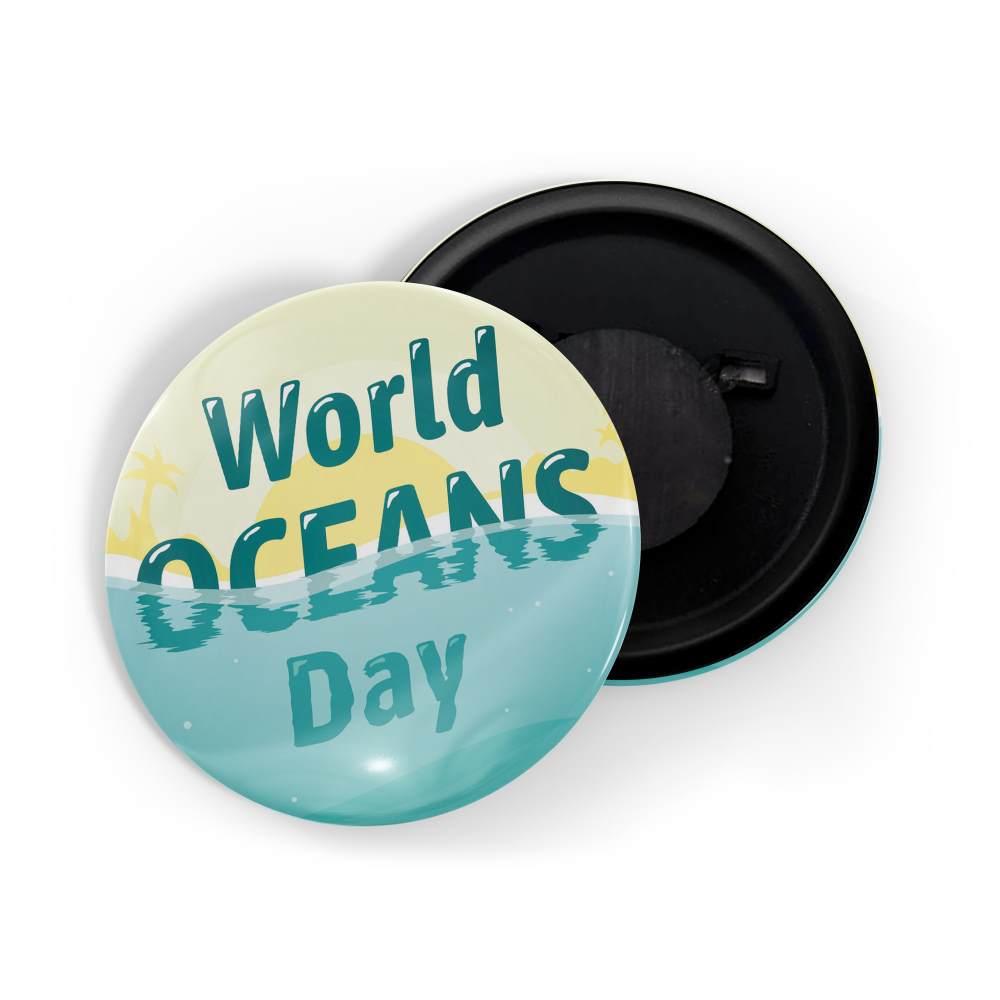 dhcrafts Fridge Magnet Multicolor World Ocean Day D2 Glossy Finish Design Pack of 1
