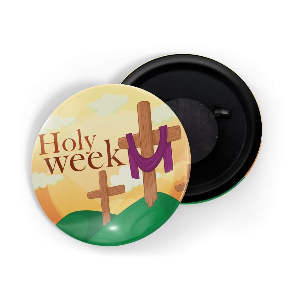 dhcrafts Fridge Magnet Orange Holy Week Glossy Finish Design Pack of 1