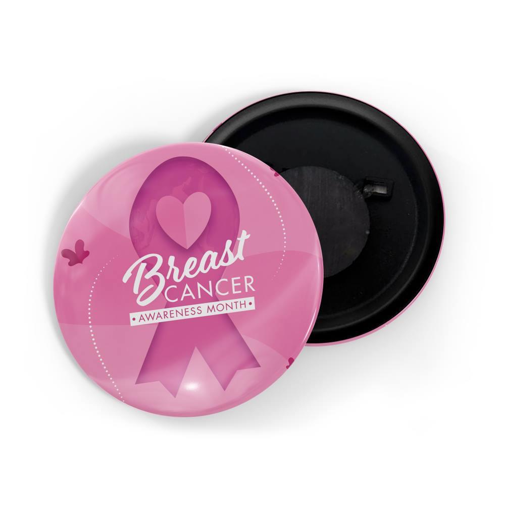 dhcrafts Fridge Magnet Pink Cancer Breast Cancer Awareness Month D5 Glossy Finish Design Pack of 1