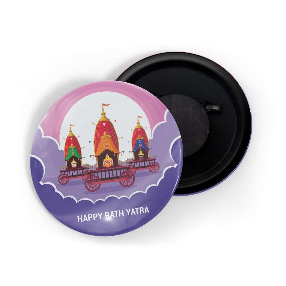 dhcrafts Fridge Magnet Multicolor Rath Yatra D2 Glossy Finish Design Pack of 1