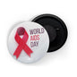 dhcrafts Fridge Magnet White World Aids Day Glossy Finish Design Pack of 1