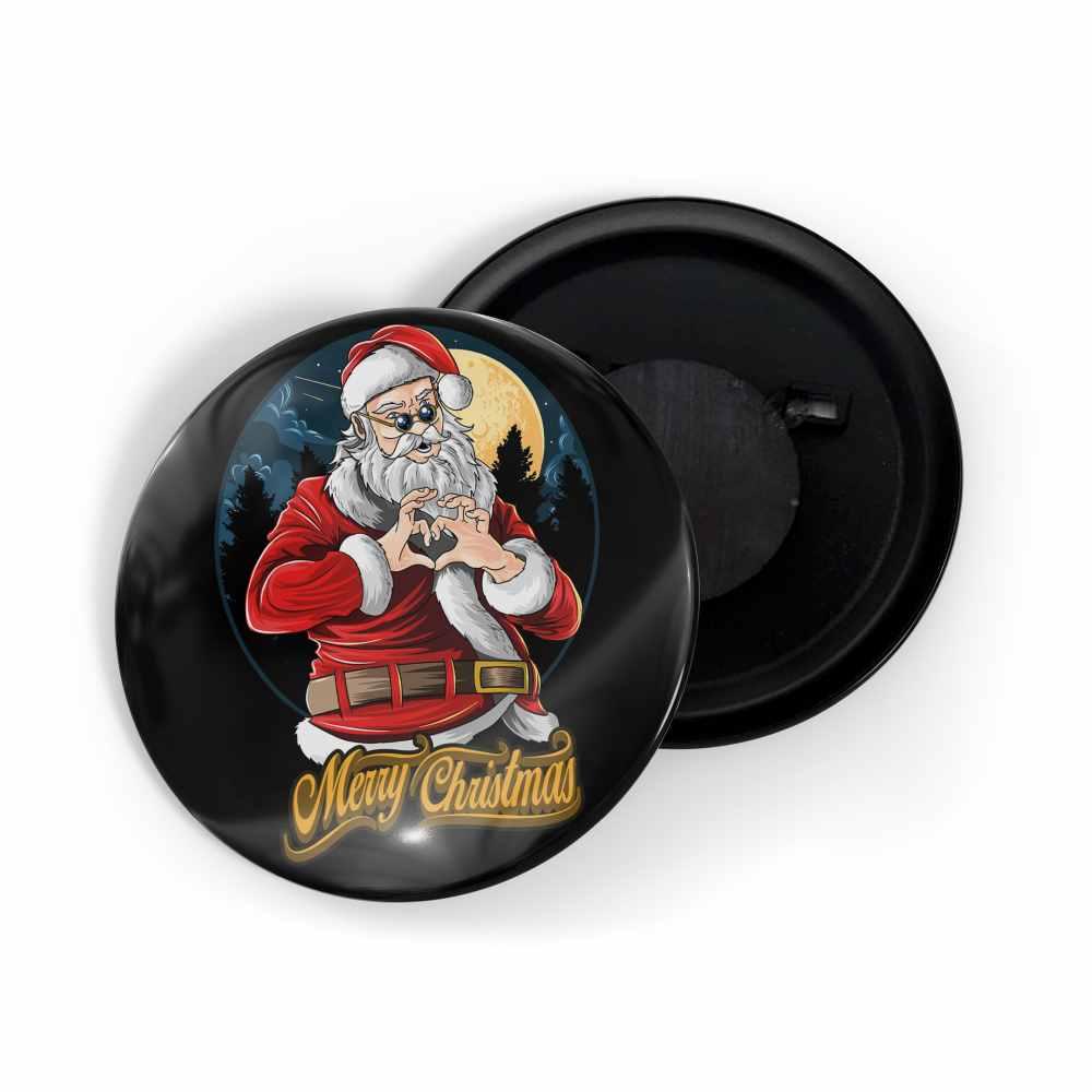 dhcrafts Fridge Magnet Black Merry Christmas Glossy Finish Design Pack of 1