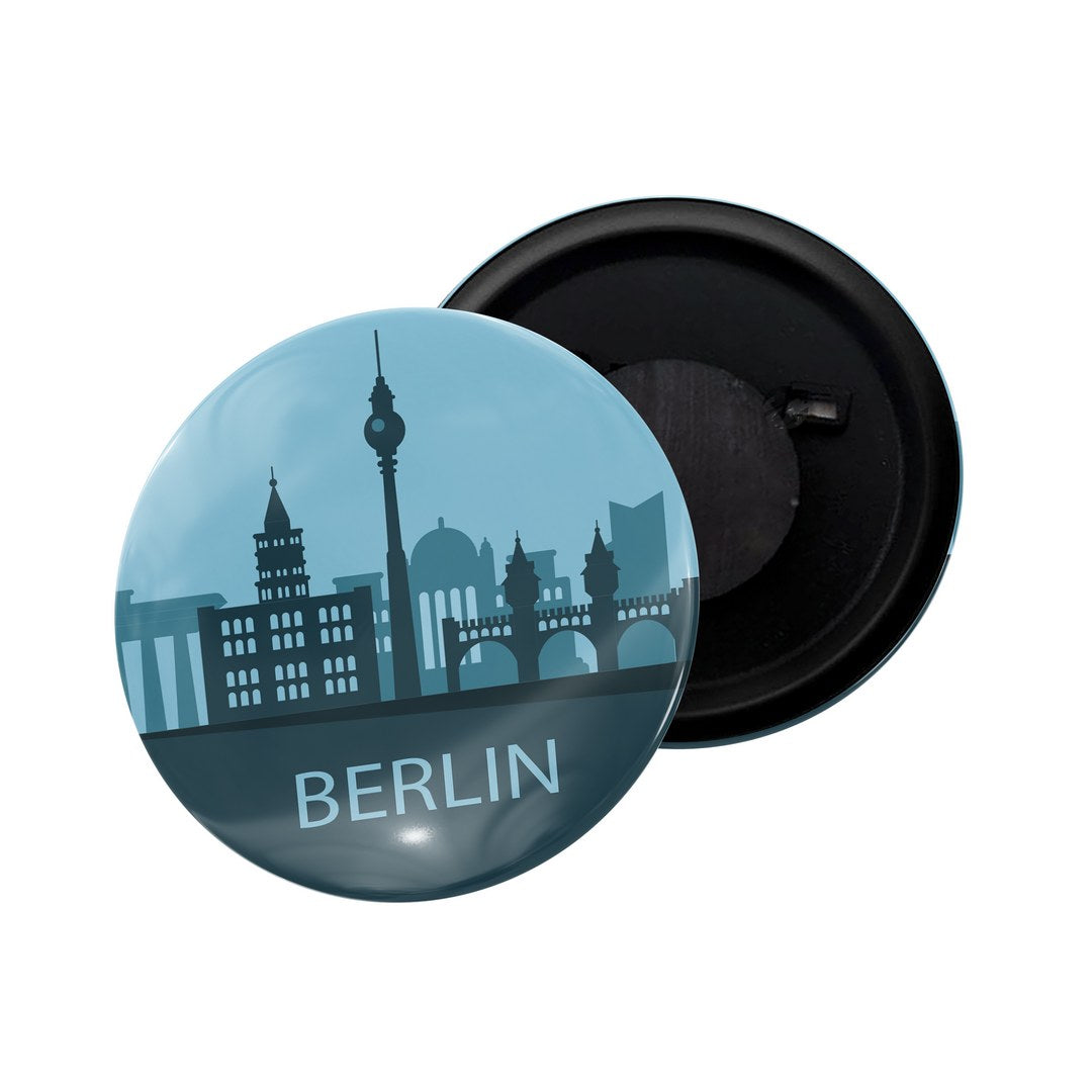 dhcrafts Fridge Magnet Multicolor Berlin D2 Glossy Finish Design Pack of 1