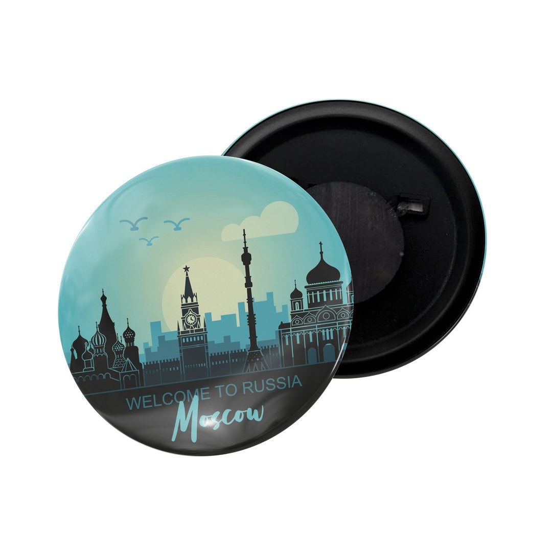 dhcrafts Fridge Magnet Multicolor Moscow D3 Glossy Finish Design Pack of 1