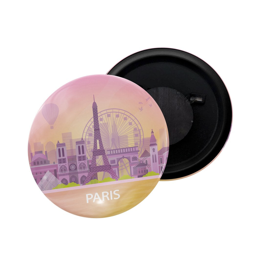 dhcrafts Fridge Magnet Multicolor Paris D13 Glossy Finish Design Pack of 1