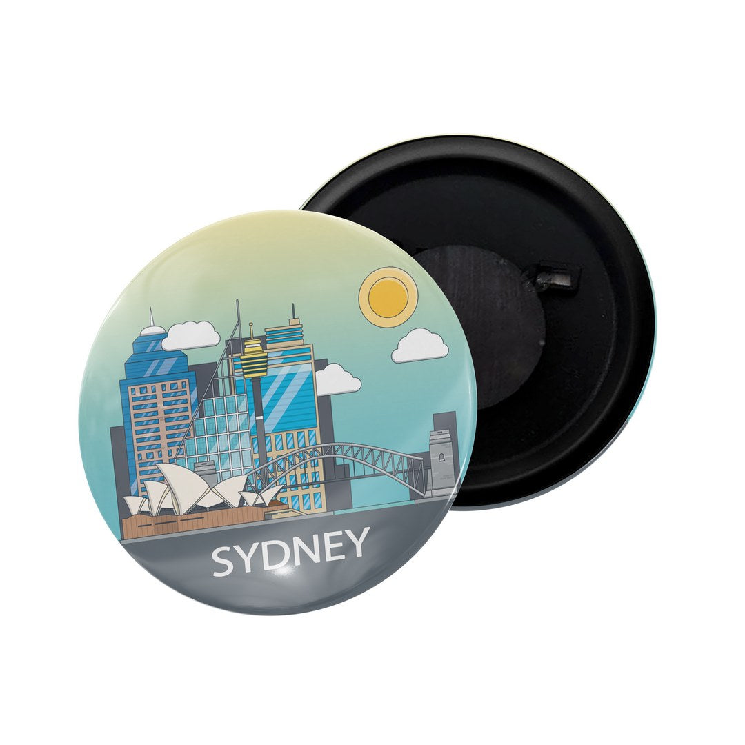 dhcrafts Fridge Magnet Multicolor Sydney D2 Glossy Finish Design Pack of 1