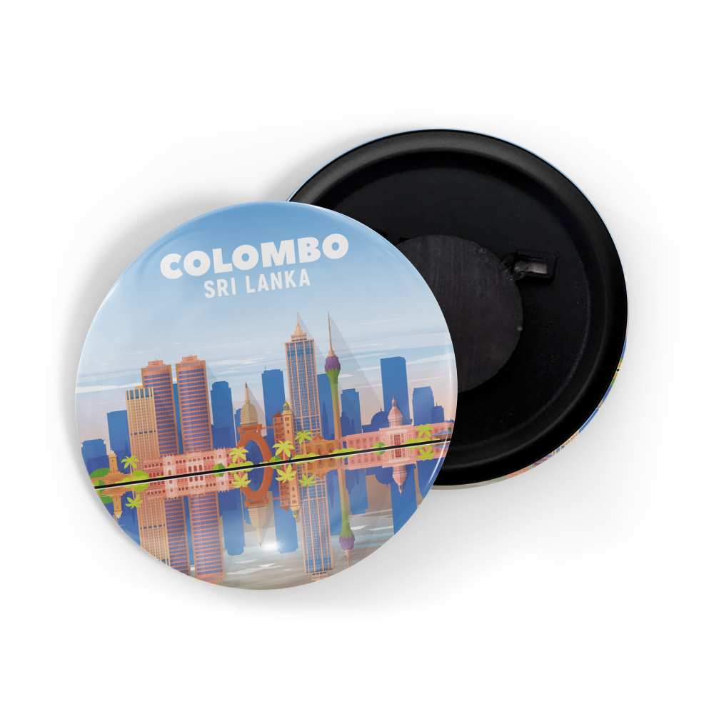dhcrafts Fridge Magnet Multicolour Colombo Sri Lanka D1 Glossy Finish Design Pack of 1