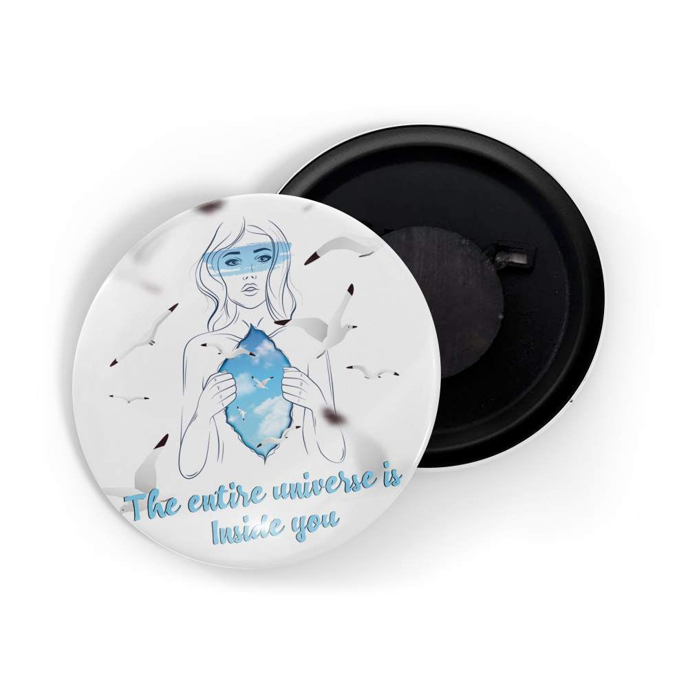 dhcrafts Fridge Magnet White Present Glossy Finish Design Pack of 1