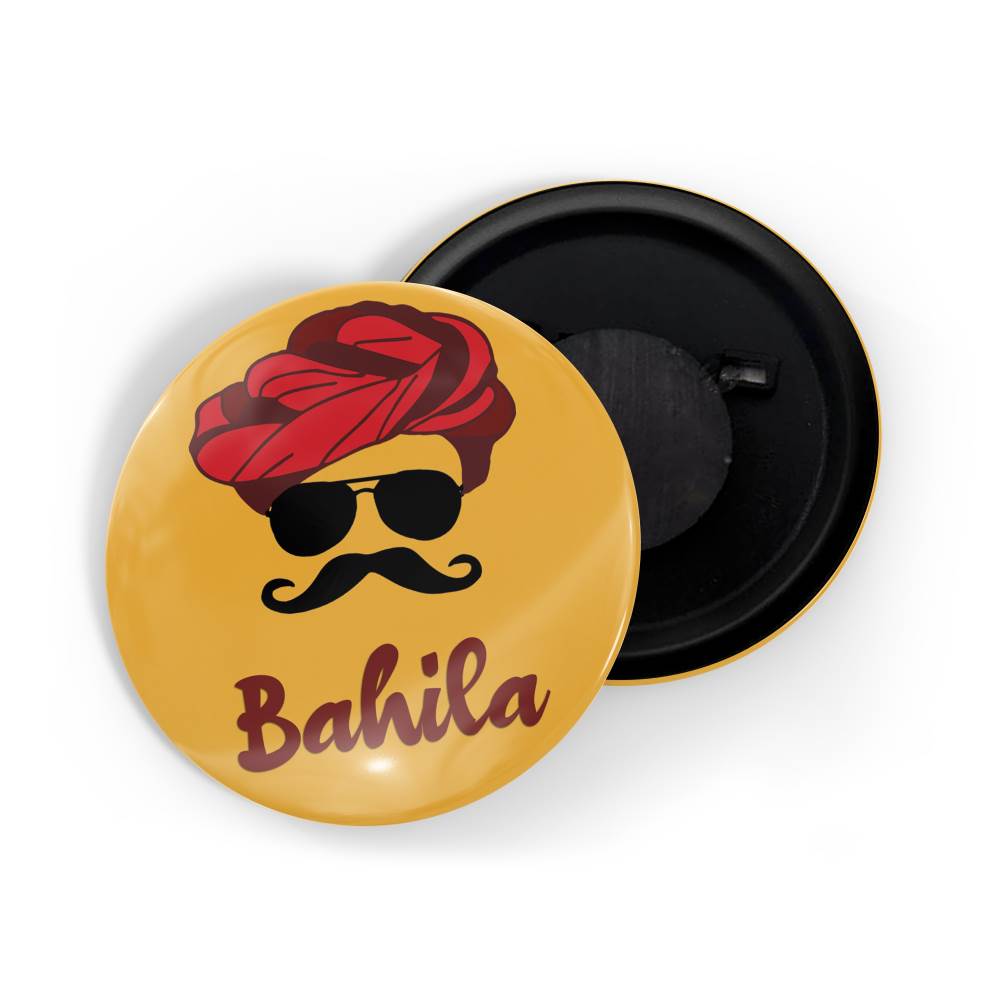 dhcrafts Fridge Magnet Multicolor Gujrati Word Bahila Glossy Finish Design Pack of 1