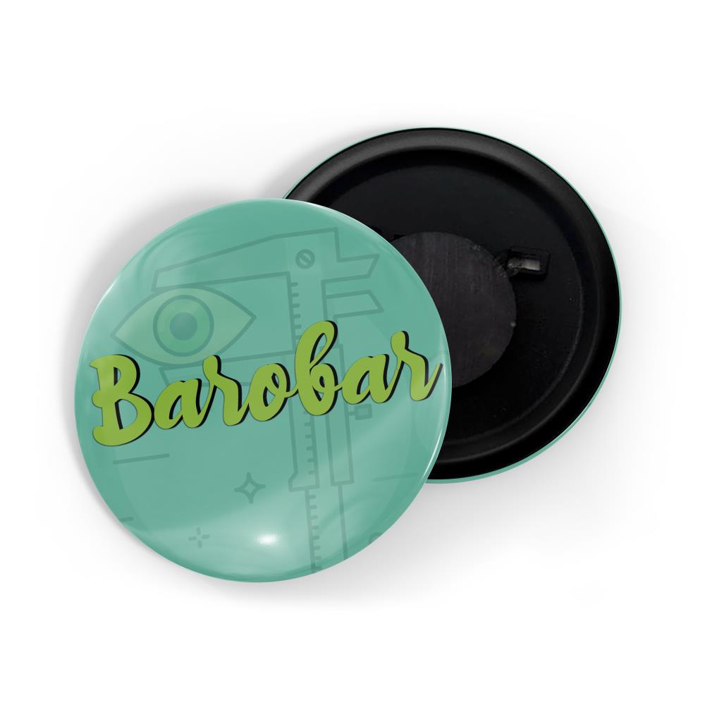 dhcrafts Fridge Magnet Green Marathi slags / Language / words / sentence Barobar Glossy Finish Design Pack of 1