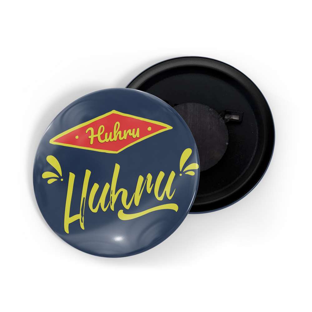 dhcrafts Fridge Magnet Blue Marathi slags / Language / words / sentence Huhru Huhru Glossy Finish Design Pack of 1