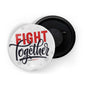 dhcrafts Fridge Magnet Covid White Fight Together coronavirus Covid 19 pandemic positive quote Glossy Finish Design Pack of 1