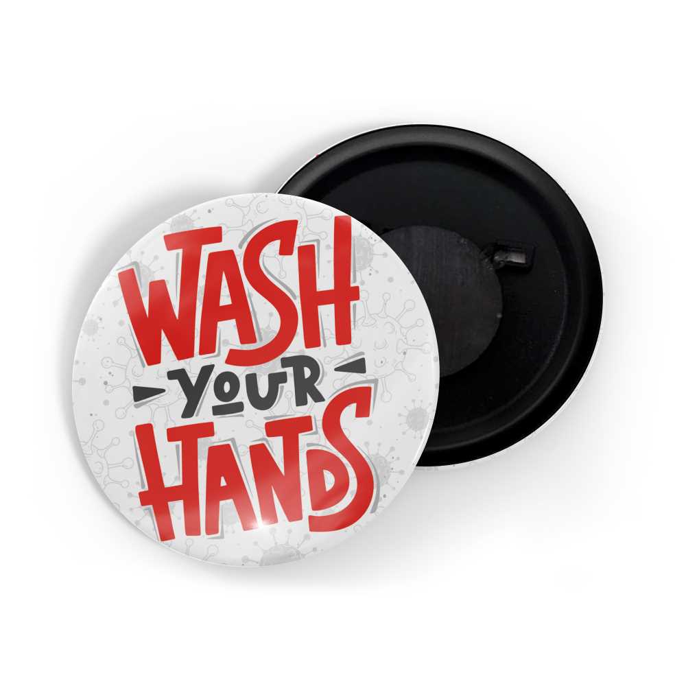 dhcrafts Fridge Magnet Covid White Wash Your Hands coronavirus Covid 19 pandemic positive quote Glossy Finish Design Pack of 1