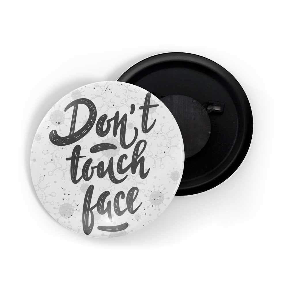 dhcrafts Fridge Magnet Covid White Don't Touch Face coronavirus Covid 19 pandemic positive quote Glossy Finish Design Pack of 1
