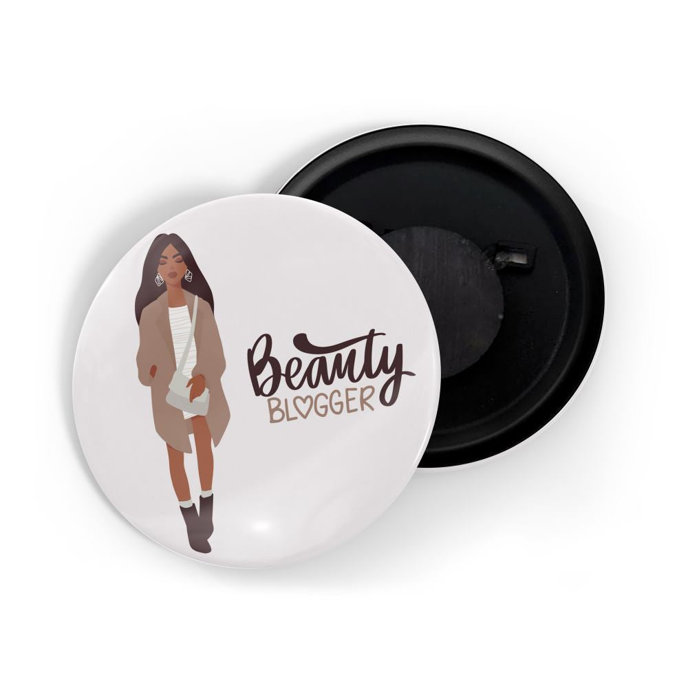 dhcrafts Fridge Magnet White Girl Power Beauty Blogger Glossy Finish Design Pack of 1