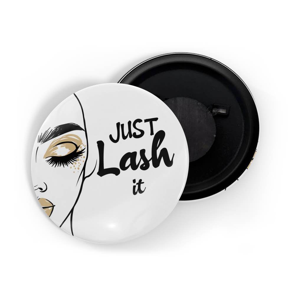 dhcrafts Fridge Magnet White Girl Power Just Lash It Glossy Finish Design Pack of 1