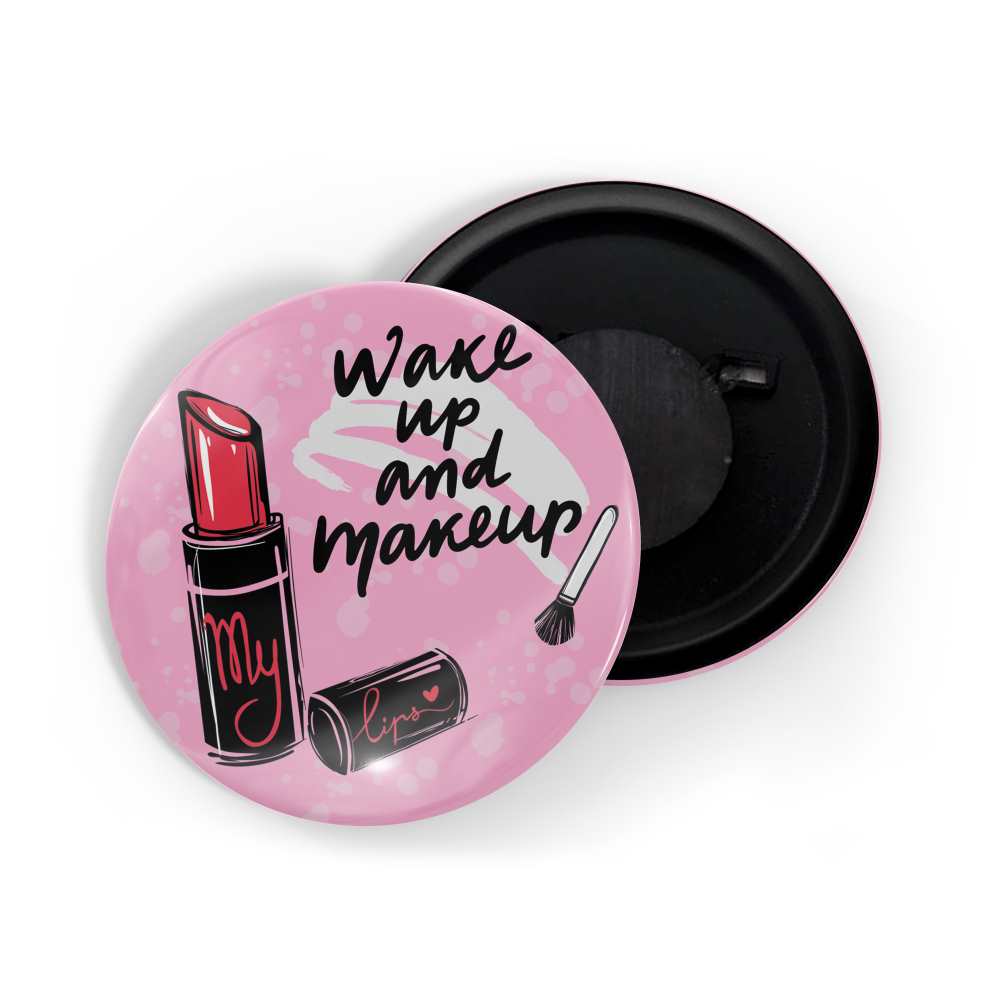 dhcrafts Fridge Magnet Pink Girl Power Wake Up And Makeup Glossy Finish Design Pack of 1