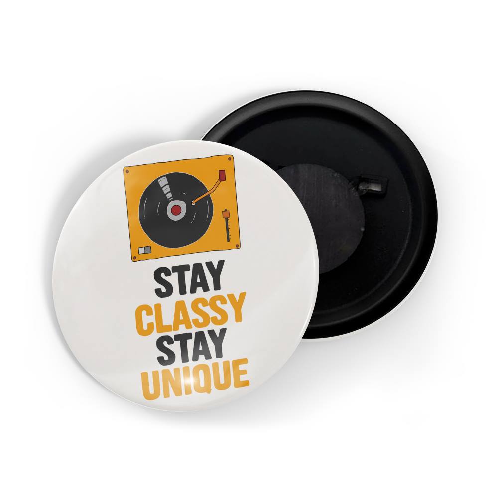 dhcrafts Fridge Magnet White Stay Classic Stay Unique Vintage Music Player Vintage Glossy Finish Design Pack of 1