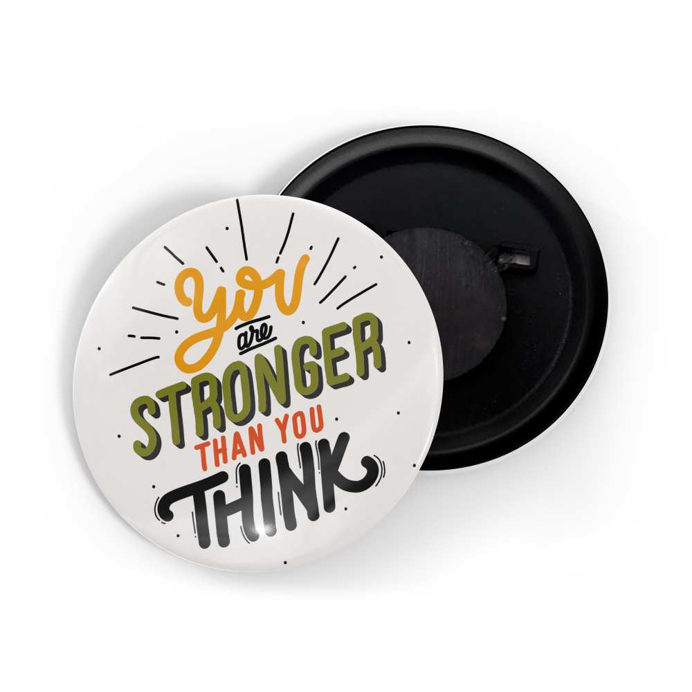 dhcrafts Fridge Magnet White Positive Quote You Are Stronger Than You Think Glossy Finish Design Pack of 1