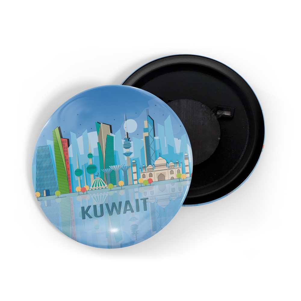 dhcrafts Fridge Magnet Multicolor Famous Tourist Place Kuwait Glossy Finish Design Pack of 1