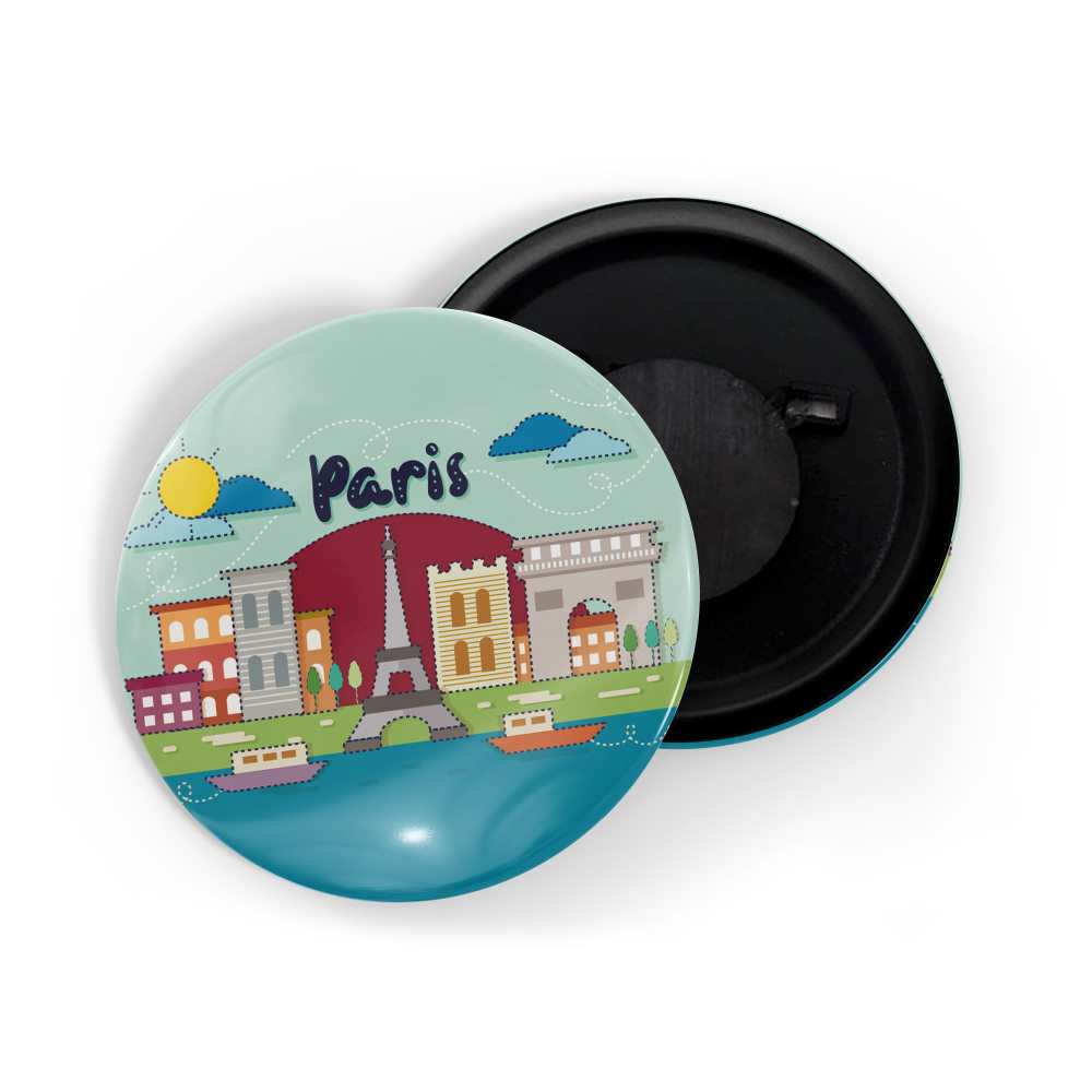 dhcrafts Fridge Magnet Multicolor Famous Tourist Place Paris Glossy Finish Design Pack of 1