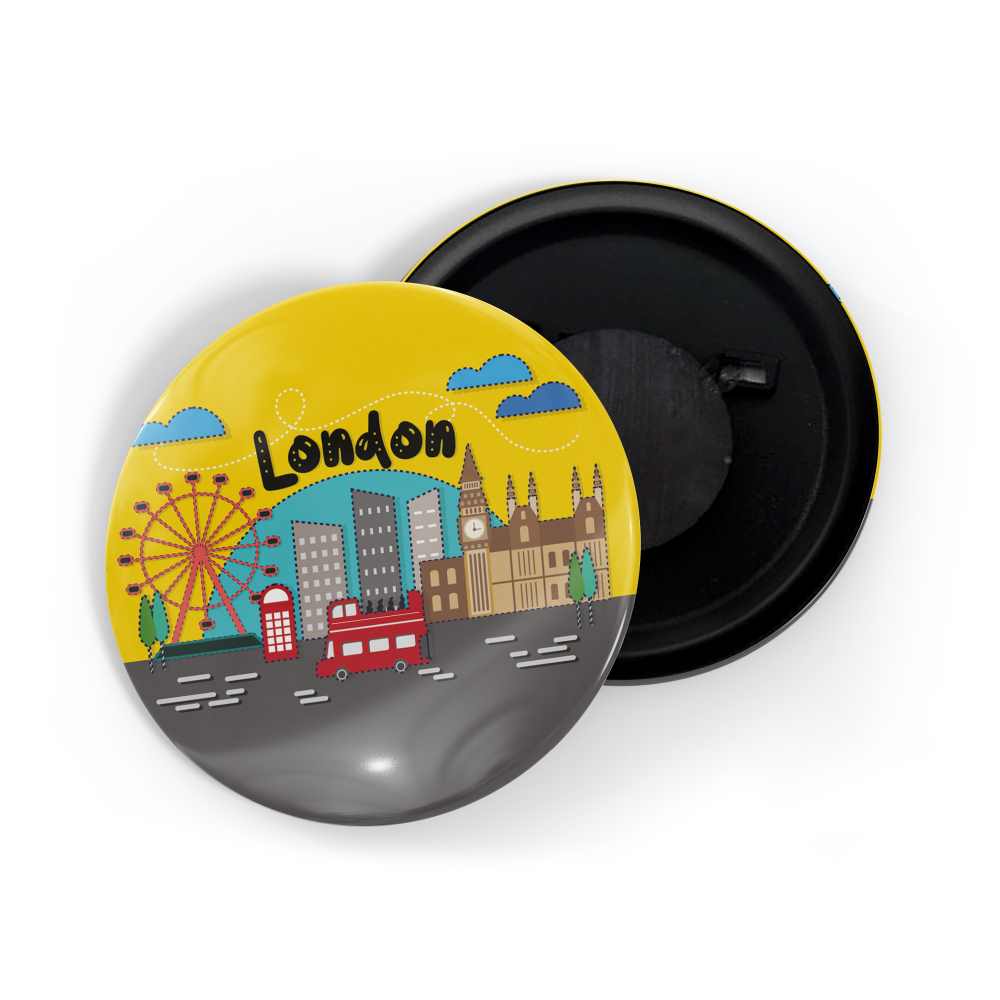 dhcrafts Fridge Magnet Multicolor Famous Tourist Place London England D6 Glossy Finish Design Pack of 1