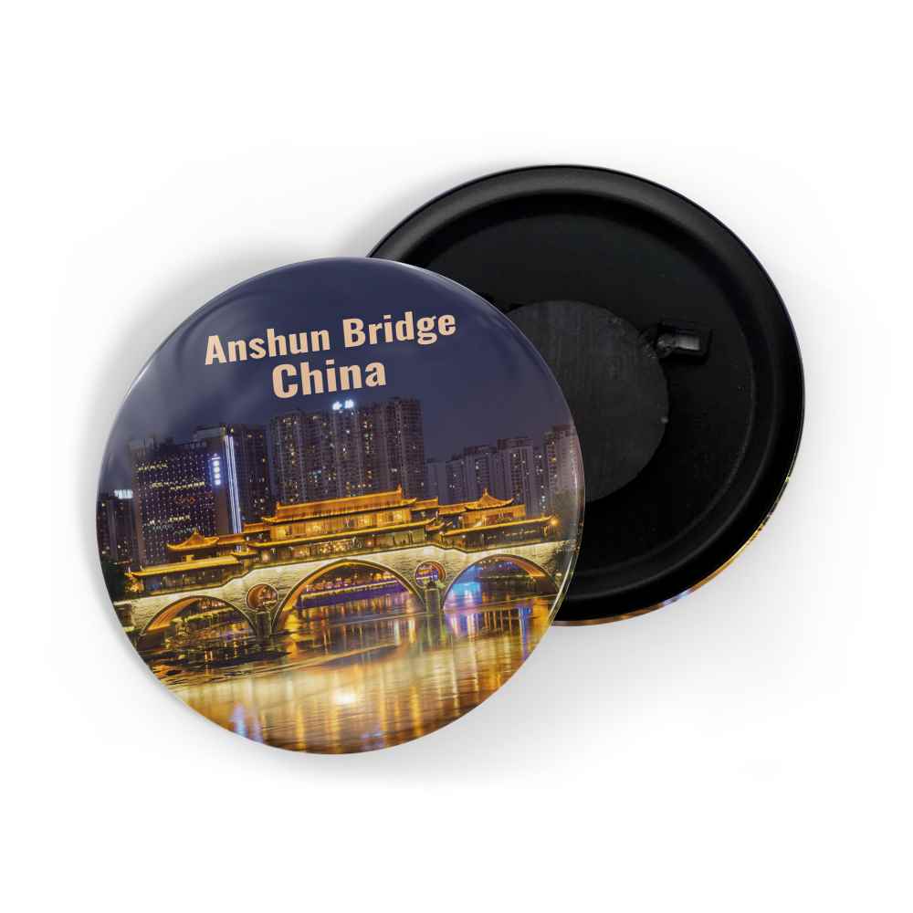 dhcrafts Fridge Magnet Multicolor Famous Tourist Place Anshun Bridge China Glossy Finish Design Pack of 1
