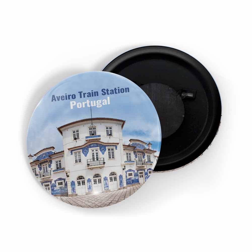 dhcrafts Fridge Magnet Multicolor Famous Tourist Place Aveiro Train Station Portugal Glossy Finish Design Pack of 1