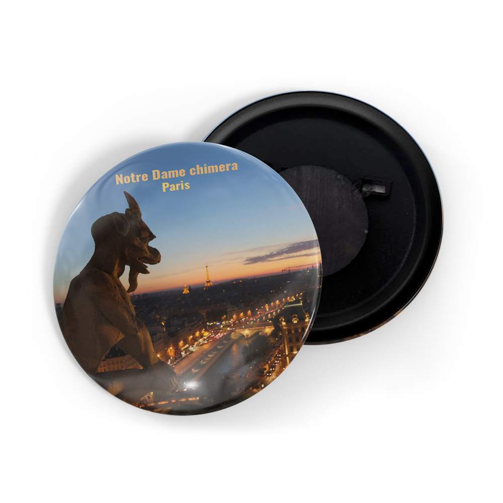dhcrafts Fridge Magnet Multicolor Famous Tourist Place Notre Dame Chimera Paris Glossy Finish Design Pack of 1