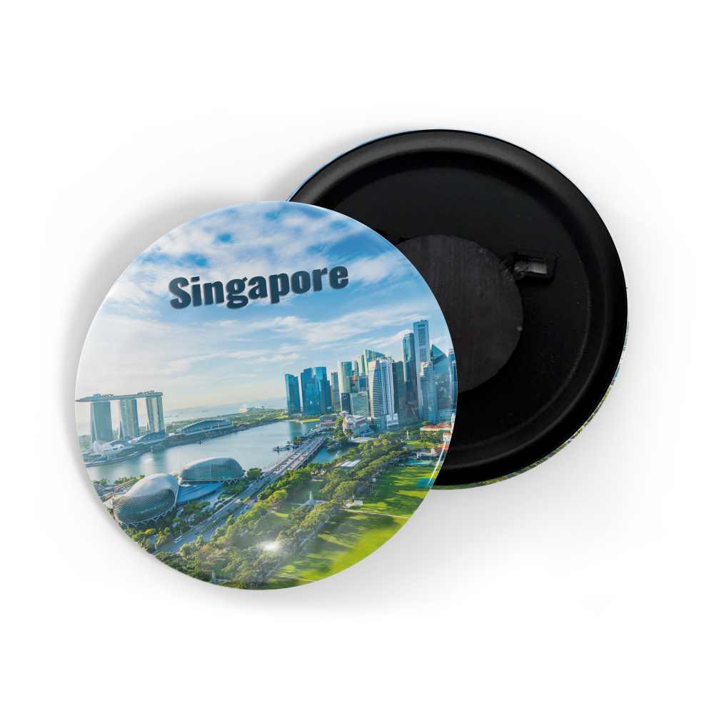 dhcrafts Fridge Magnet Multicolor Famous Tourist Place Singapore D1 Glossy Finish Design Pack of 1