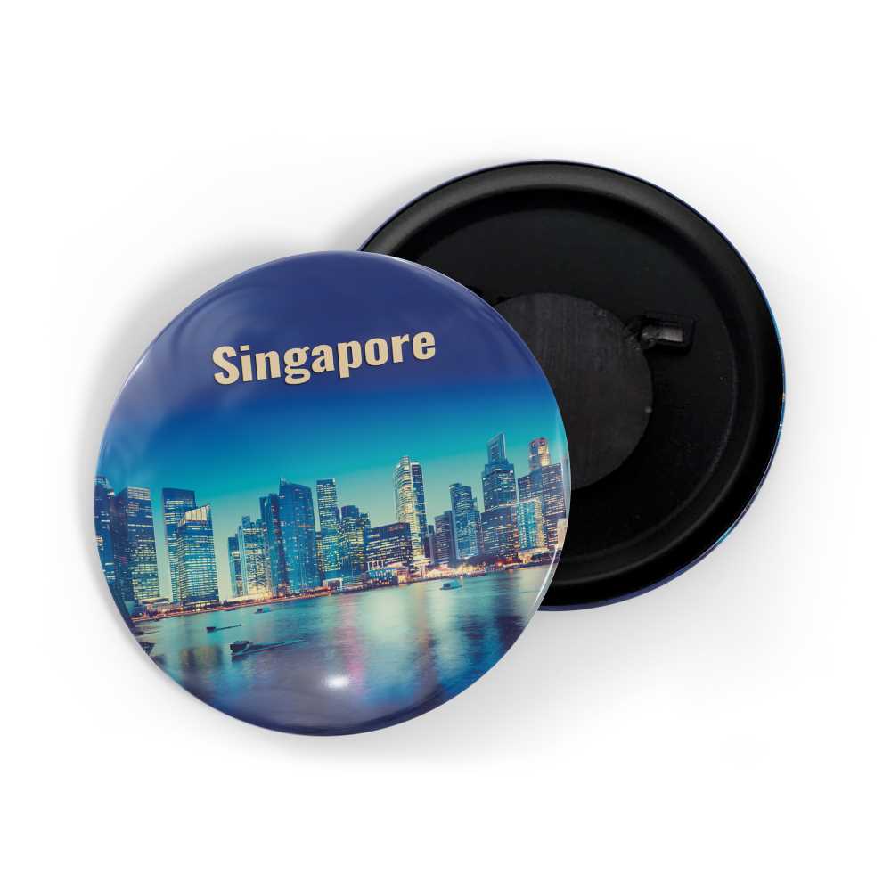 dhcrafts Fridge Magnet Multicolor Famous Tourist Place Singapore D2 Glossy Finish Design Pack of 1