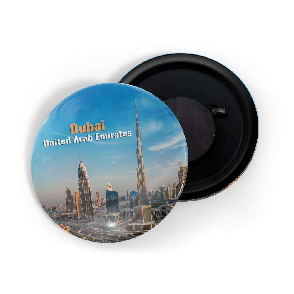 dhcrafts Fridge Magnet Multicolor Famous Tourist Place Dubai United Arab Emirates D1 Glossy Finish Design Pack of 1