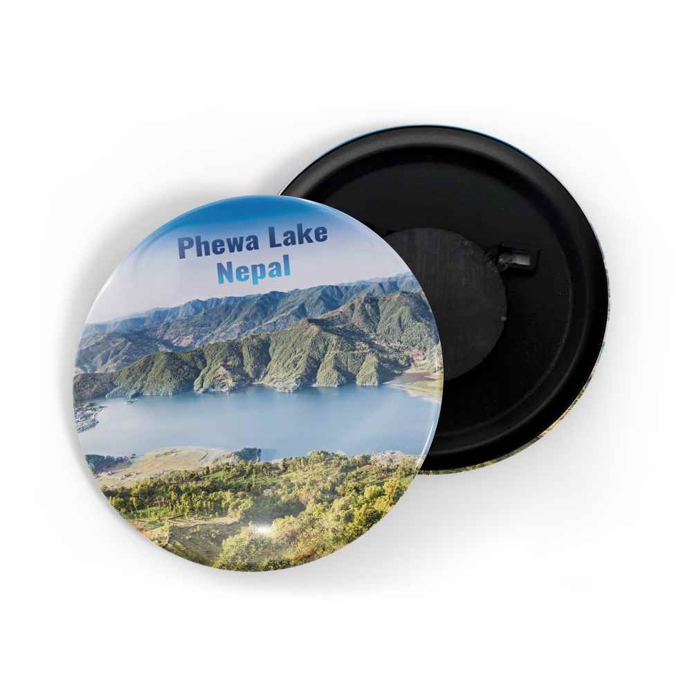 dhcrafts Fridge Magnet Multicolor Famous Tourist Place Phewa Lake Nepal Glossy Finish Design Pack of 1