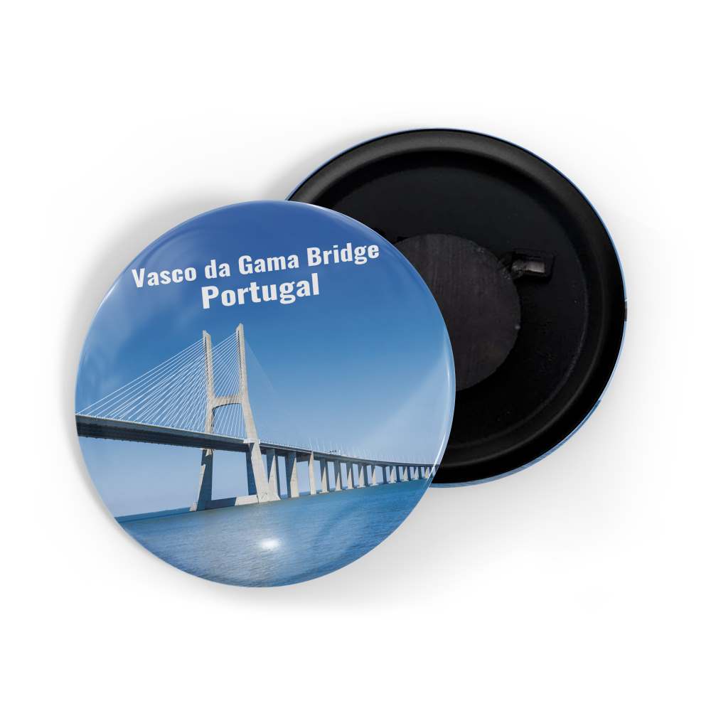 dhcrafts Fridge Magnet Multicolor Famous Tourist Place Vasco Da Gama Bridge Portugal Glossy Finish Design Pack of 1