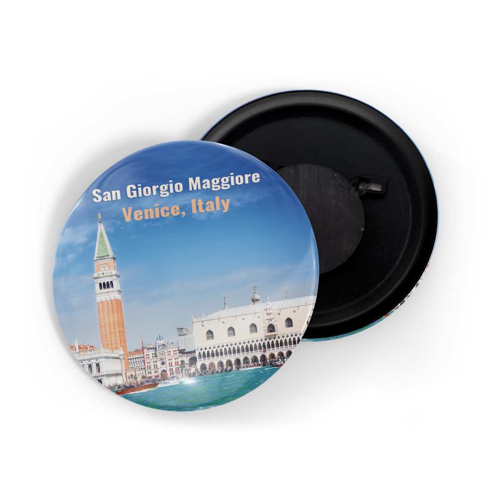 dhcrafts Fridge Magnet Multicolor Famous Tourist Place San Giorgia Maggiore Venice, Italy D2 Glossy Finish Design Pack of 1