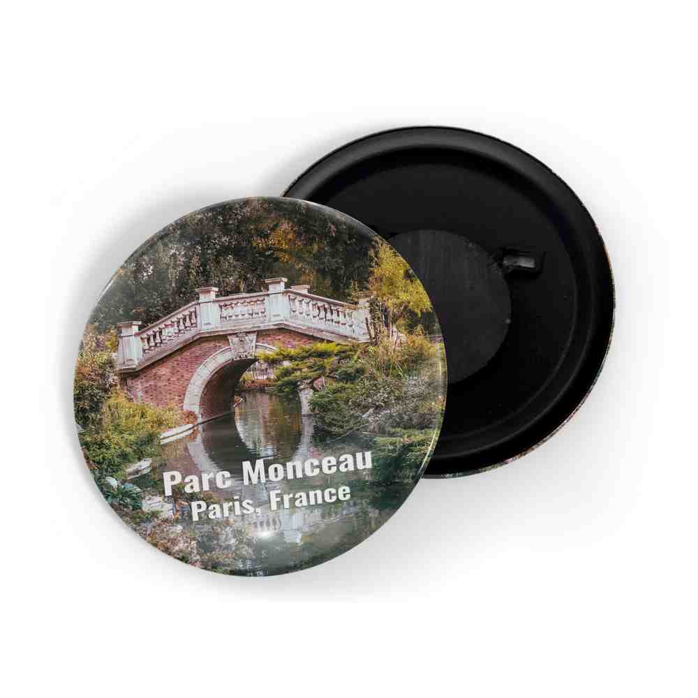 dhcrafts Fridge Magnet Multicolor Famous Tourist Place Parc Monceau Paris France Glossy Finish Design Pack of 1