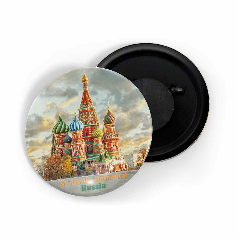 dhcrafts Fridge Magnet Multicolor Famous Tourist Place St. Basil's Cathedral Russia Glossy Finish Design Pack of 1