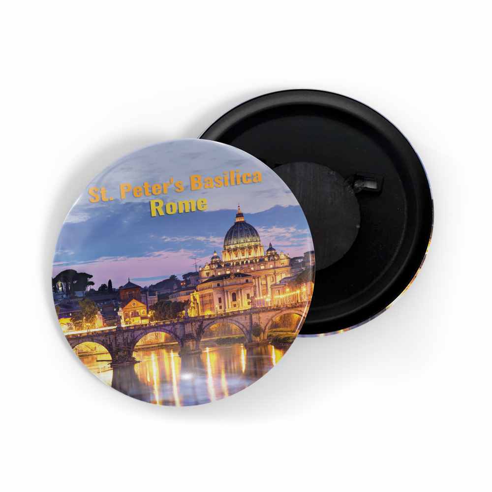 dhcrafts Fridge Magnet Multicolor Famous Tourist Place St. Peter's Basilica Rome Glossy Finish Design Pack of 1