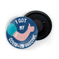 dhcrafts Fridge Magnet Blue I Got My Covid Vaccine D2 (Pack of 1) Glossy Finish Design Pack of 1 (5.8cm)