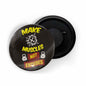 dhcrafts Fridge Magnet Black Color Make Muscles Not Excuses Glossy Finish Design Pack of 1 (58mm)