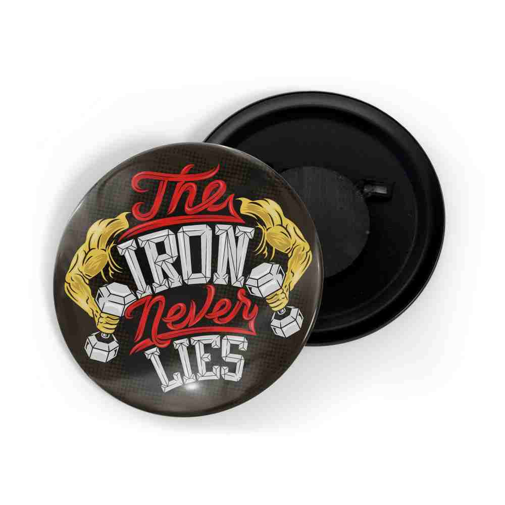 dhcrafts Fridge Magnet Brown Color The Iron Never Lies Glossy Finish Design Pack of 1 (58mm)