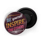 dhcrafts Fridge Magnet Brown Color Be Yourself And Inspire Others Glossy Finish Design Pack of 1 (58mm)