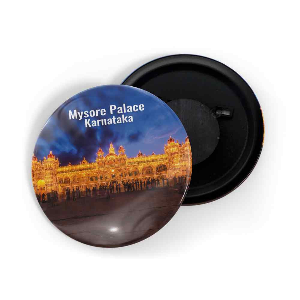 dhcrafts Fridge Magnet Multicolor Mysore Palace D2 Karnataka Glossy Finish Design Pack of 1 (58mm)