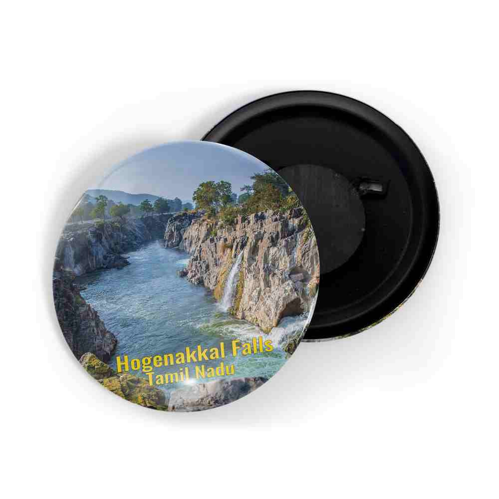dhcrafts Fridge Magnet Multicolor Hogenakkal Falls D2 Tamil nadu Tourist Place Glossy Finish Design Pack of 1 (58mm)