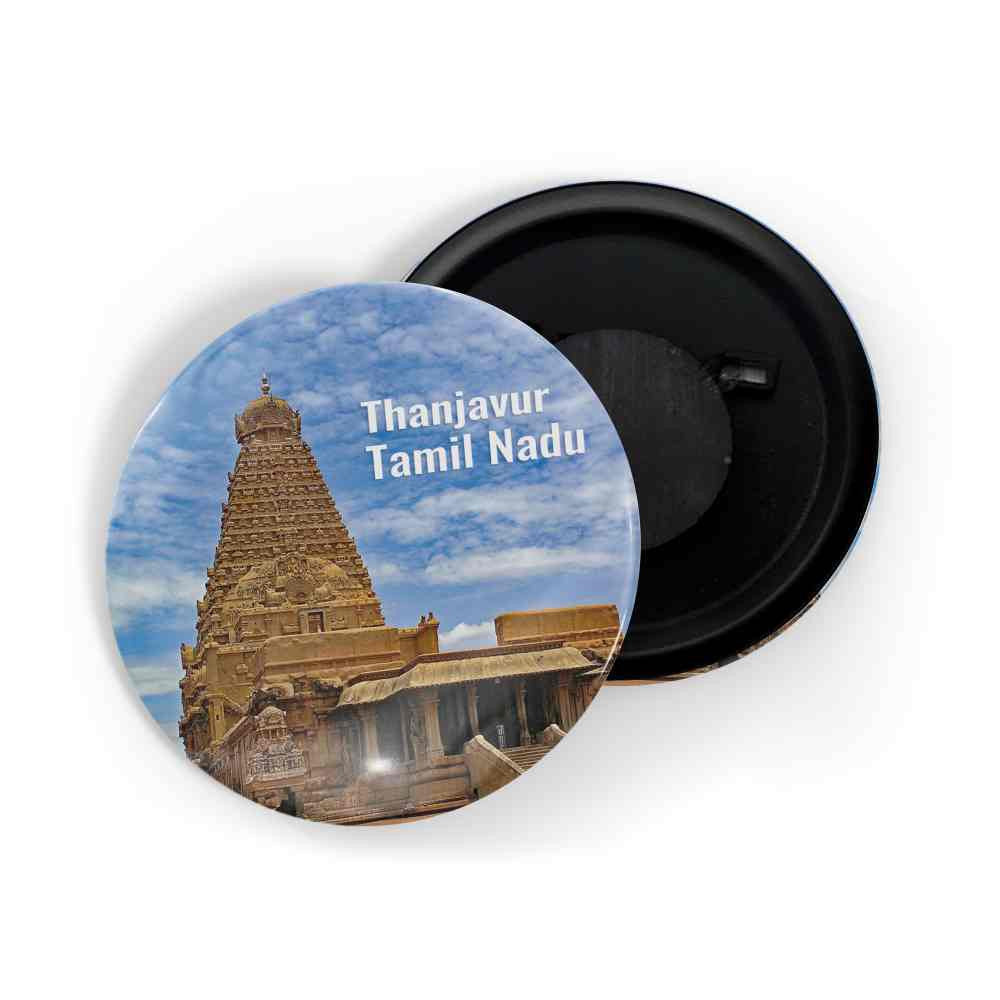 dhcrafts Fridge Magnet Multicolor Thanjavur D1 Tamil nadu Tourist Place Glossy Finish Design Pack of 1 (58mm)