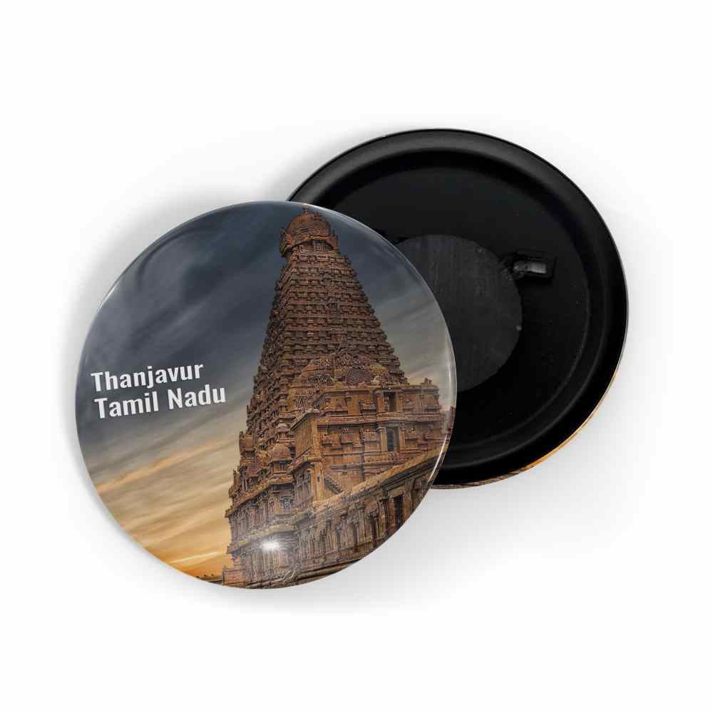 dhcrafts Fridge Magnet Multicolor Thanjavur D2 Tamil nadu Tourist Place Glossy Finish Design Pack of 1 (58mm)