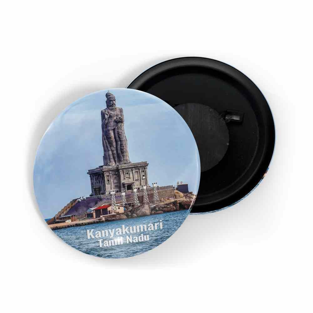dhcrafts Fridge Magnet Multicolor Kanyakumari D2 Tamil nadu Tourist Place Glossy Finish Design Pack of 1 (58mm)