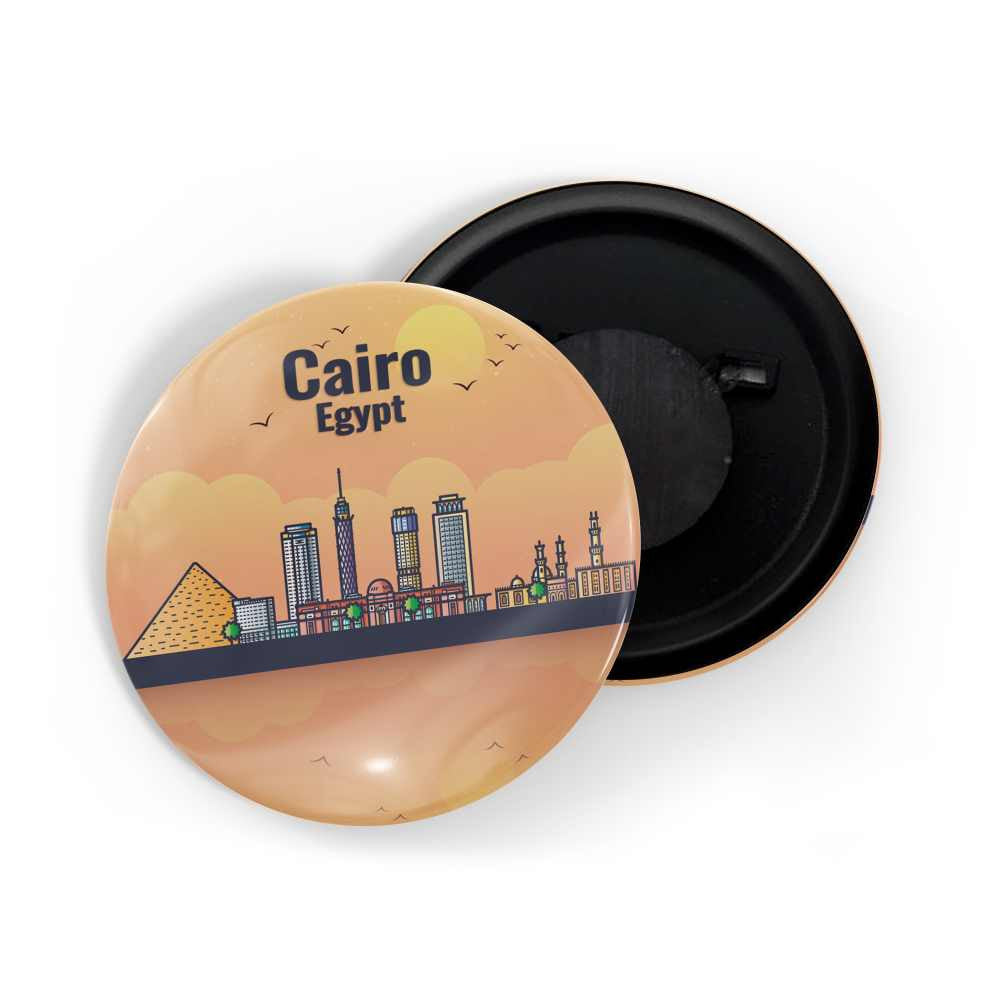 dhcrafts Fridge Magnet Orange Cairp Egypt Glossy Finish Design Pack of 1 (58mm)